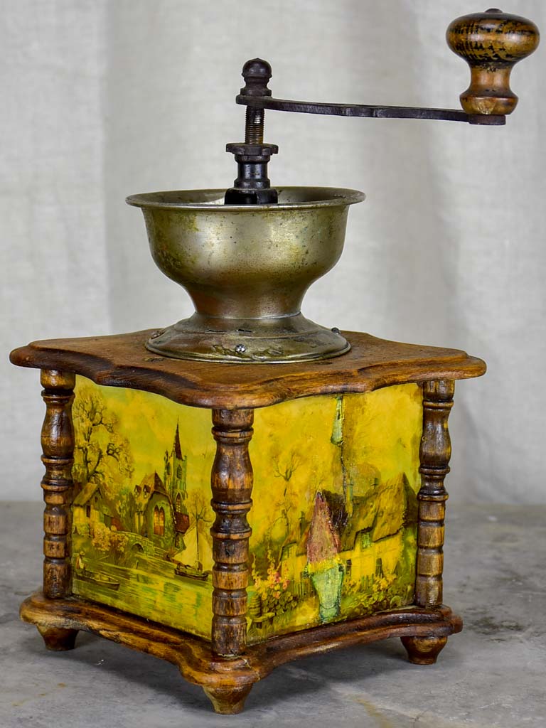 Antique French coffee grinder from Normandy