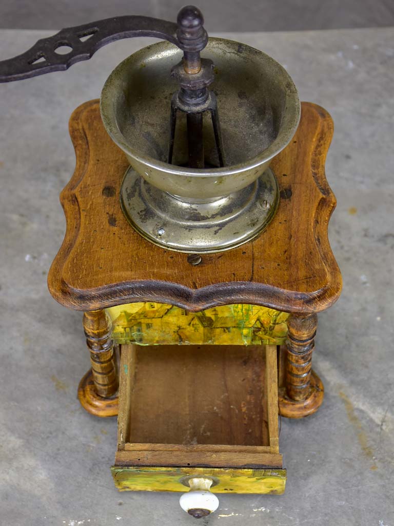 Antique French coffee grinder from Normandy