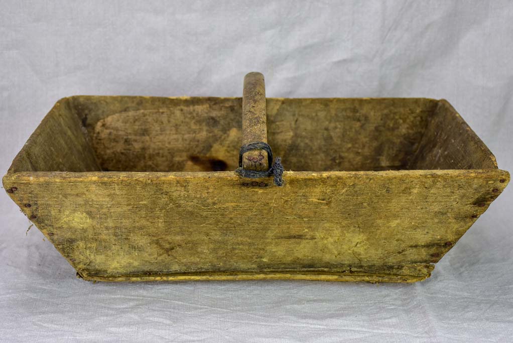 Rustic antique French harvest basket 20¾" x 14½"