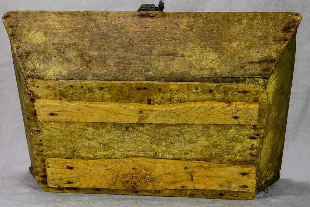 Rustic antique French harvest basket 20¾" x 14½"