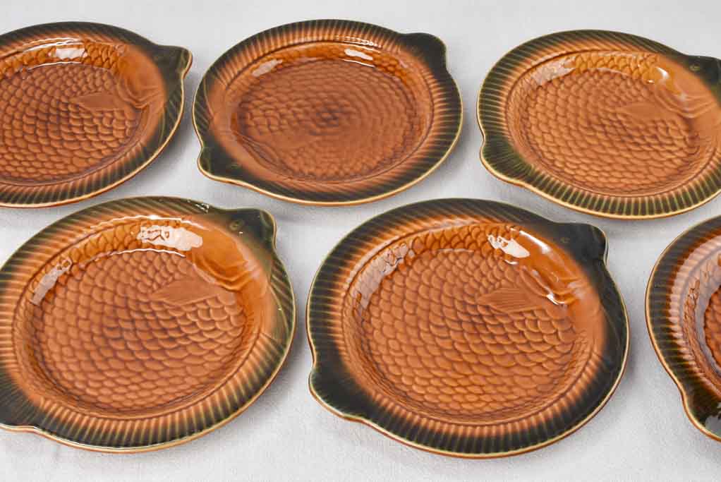 Stylish French Faience Plates Set