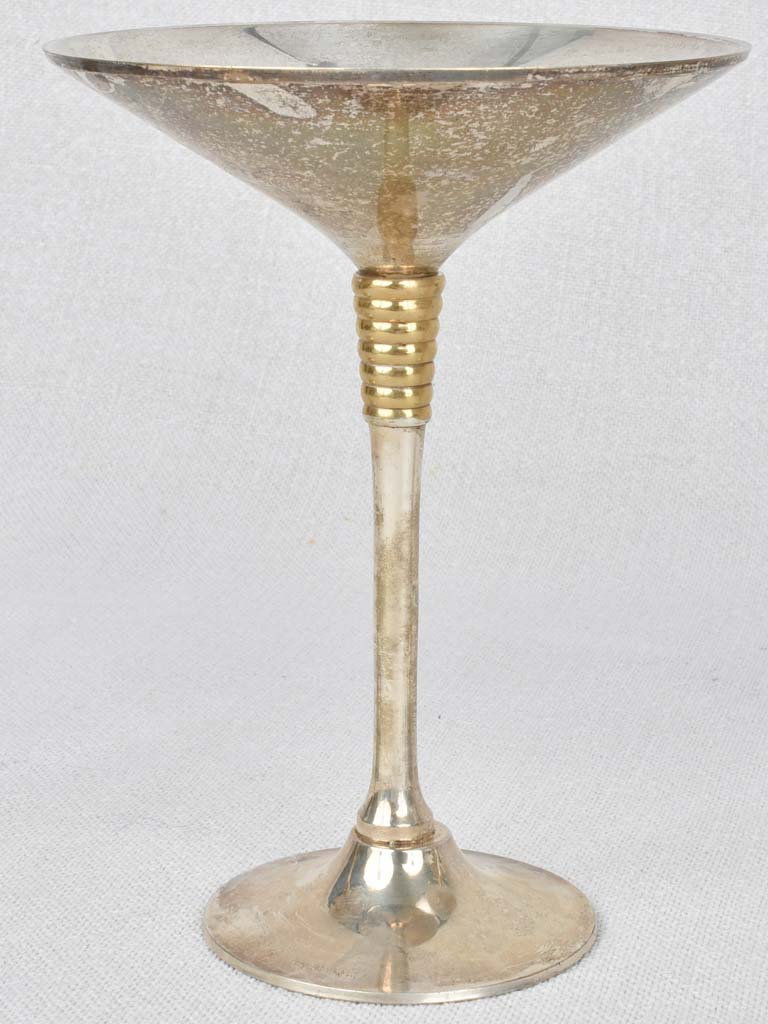 Martini/Champagne coups, silver plate, vintage (6)