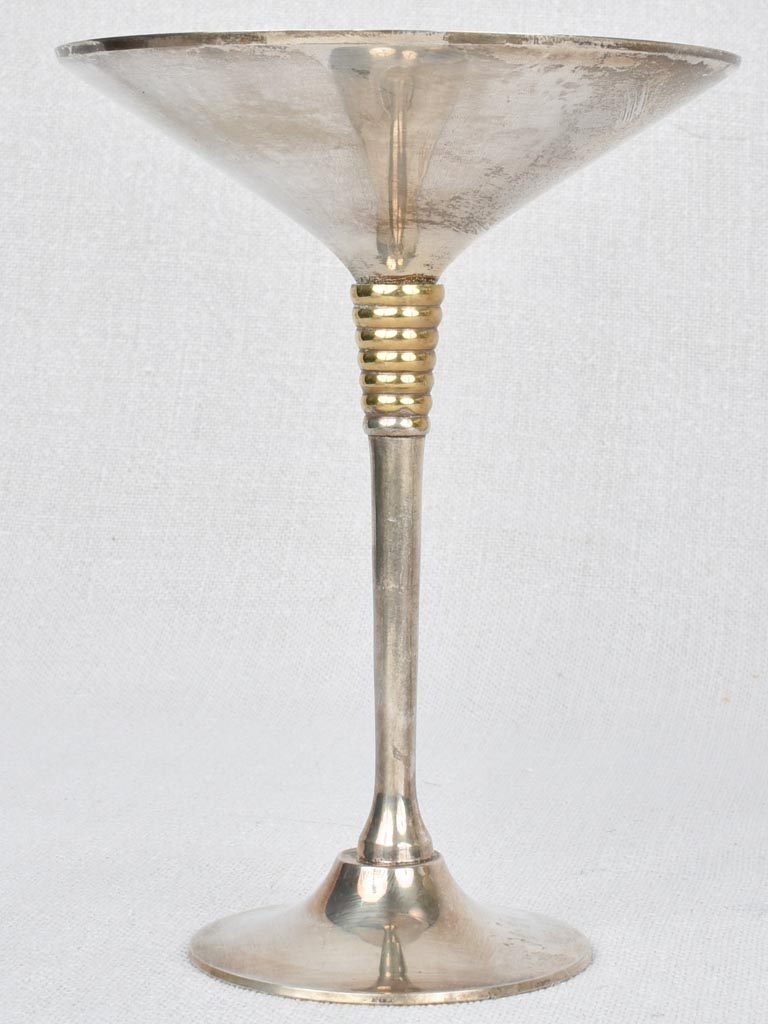 Martini/Champagne coups, silver plate, vintage (6)