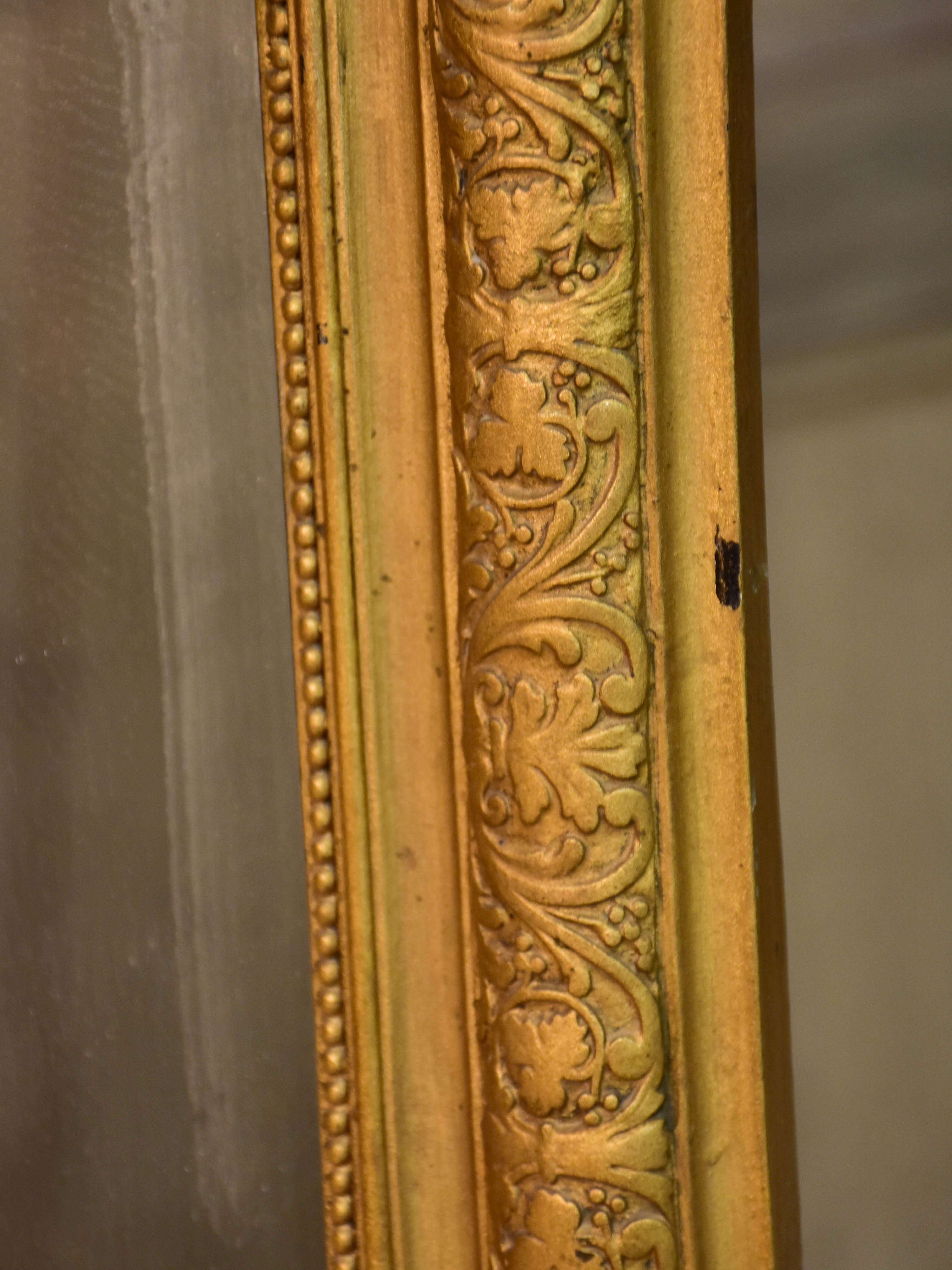 Late 19th century Napoleon III mirror with pediment