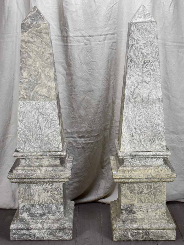 Vintage pair of French obelisks