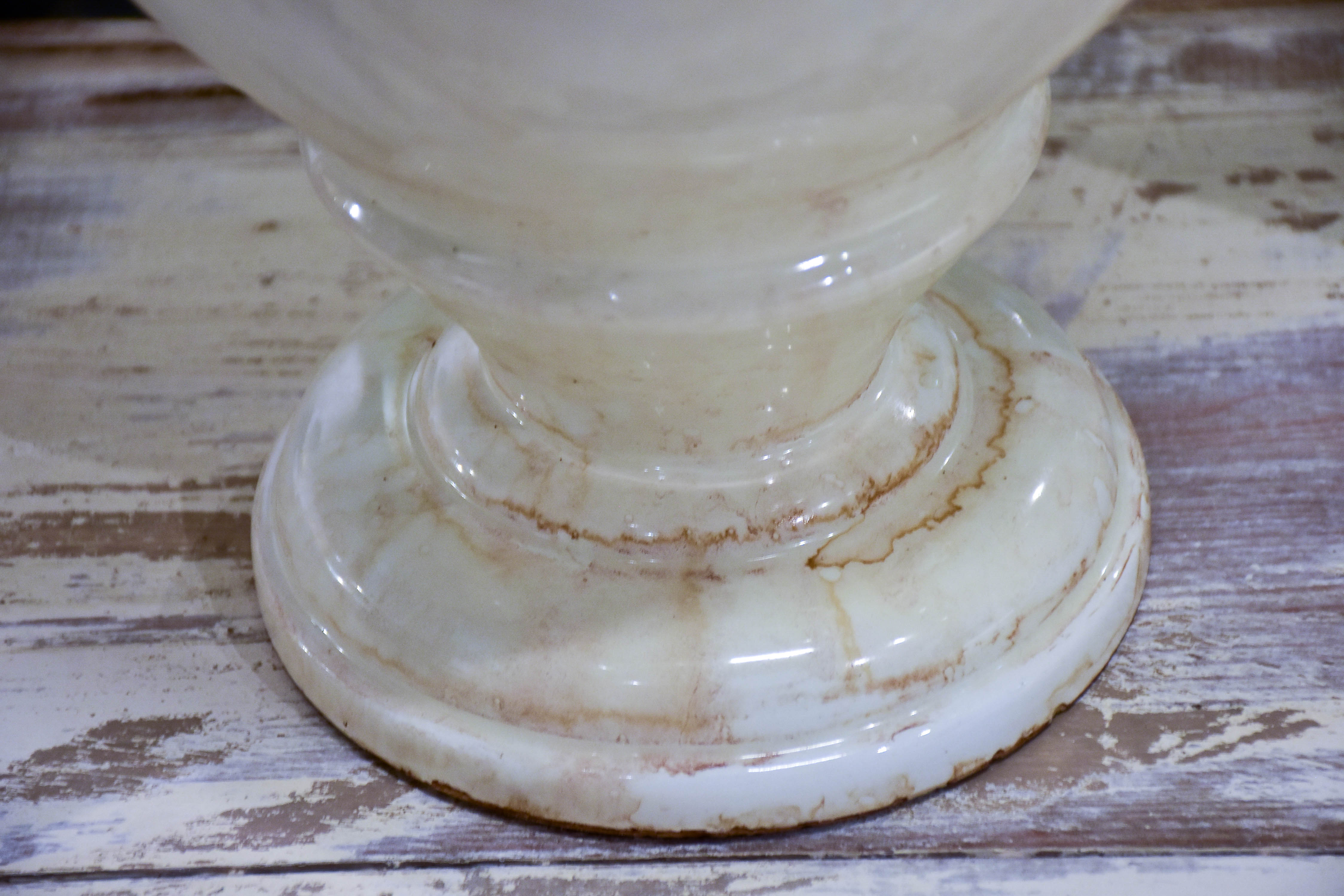 Collection of three antique ironstone pharmacy jars