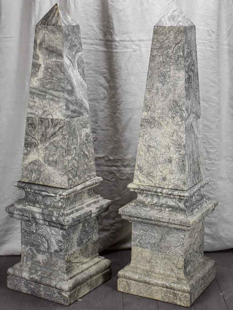 Vintage pair of French obelisks