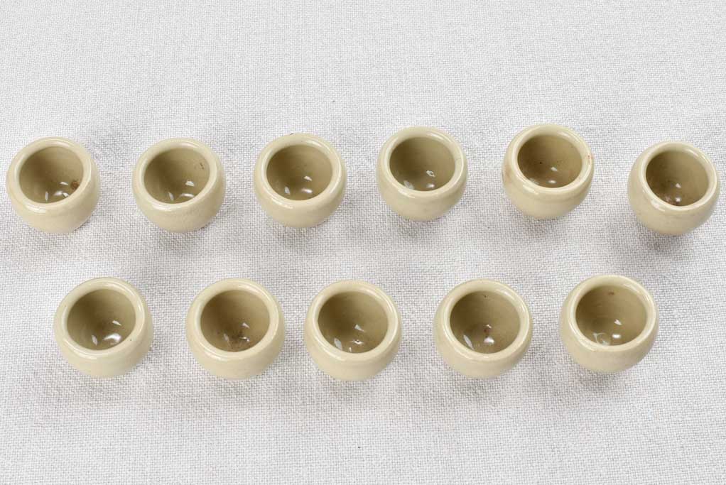 Collection of 11 vintage escargot pots 1½"