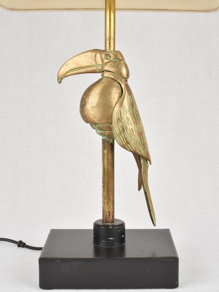 Table lamp, bronze, toucan 26¾"