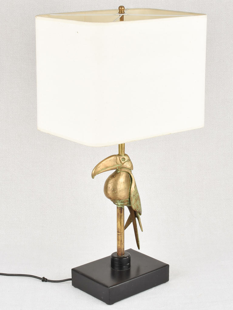 Table lamp, bronze, toucan 26¾"