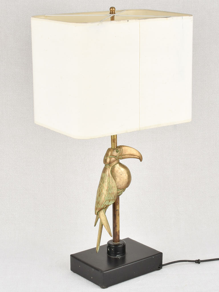 Table lamp, bronze, toucan 26¾"