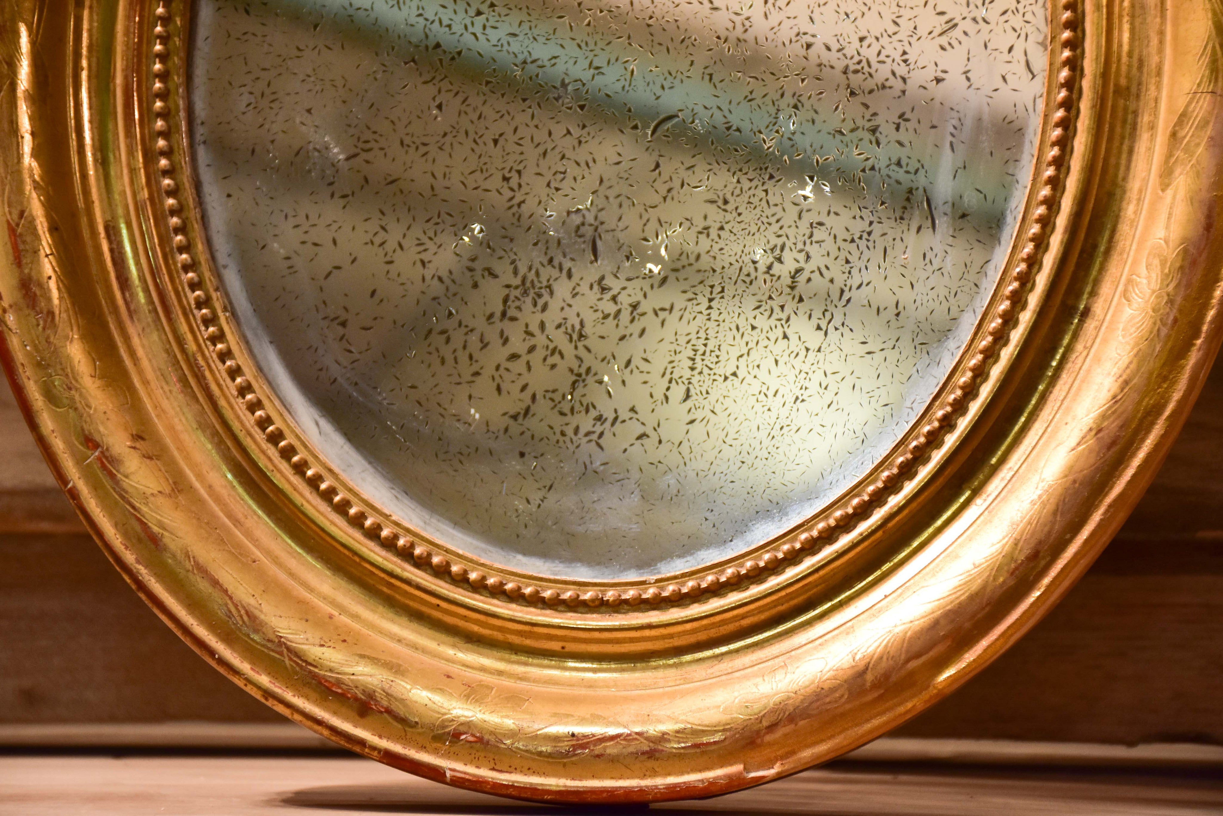 Mid-19th century oval Louis Philippe mirror