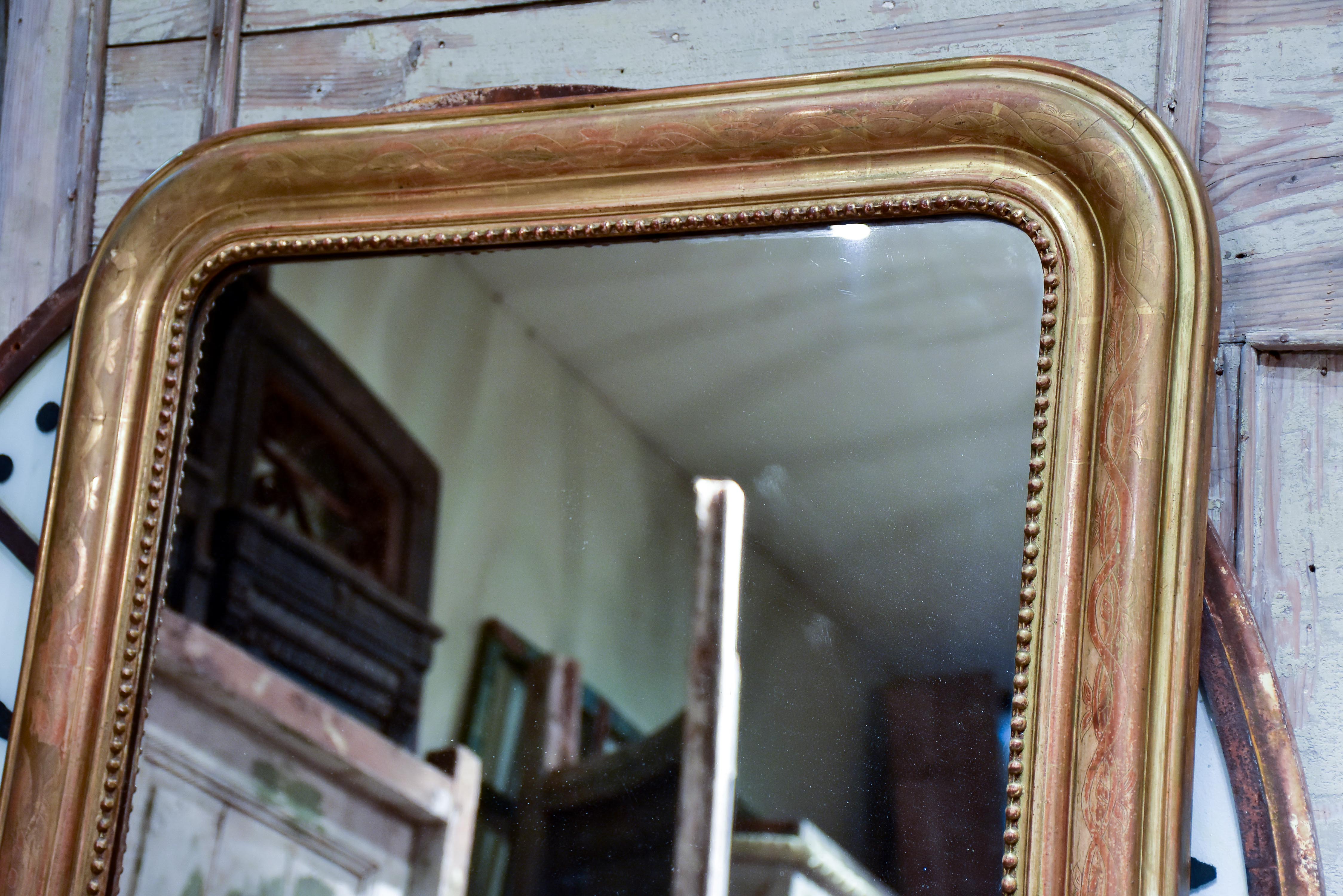 19th century Louis Philippe mirror with gilded frame