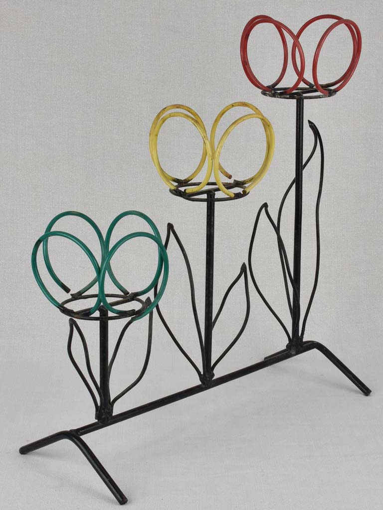 Mid-century pot plant stand - three holders