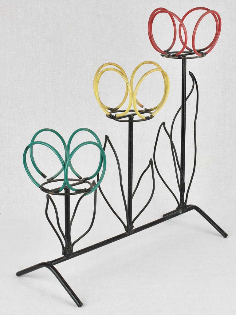 Mid-century pot plant stand - three holders