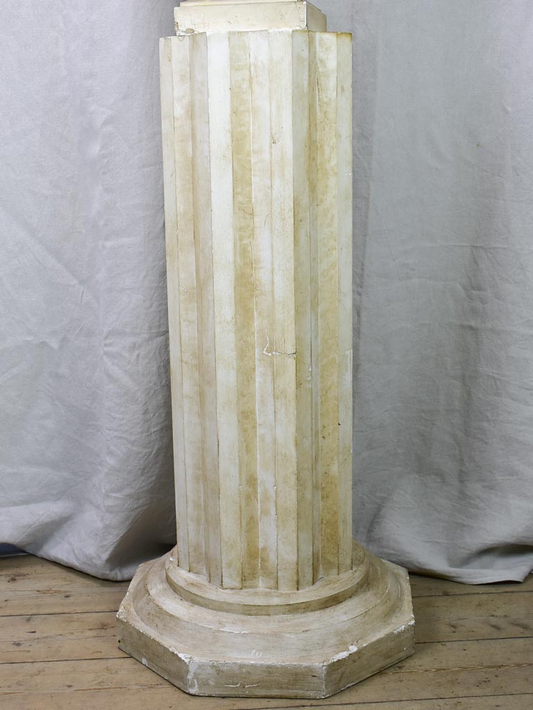 Large early 20th Century French plaster sculpture on a pedestal