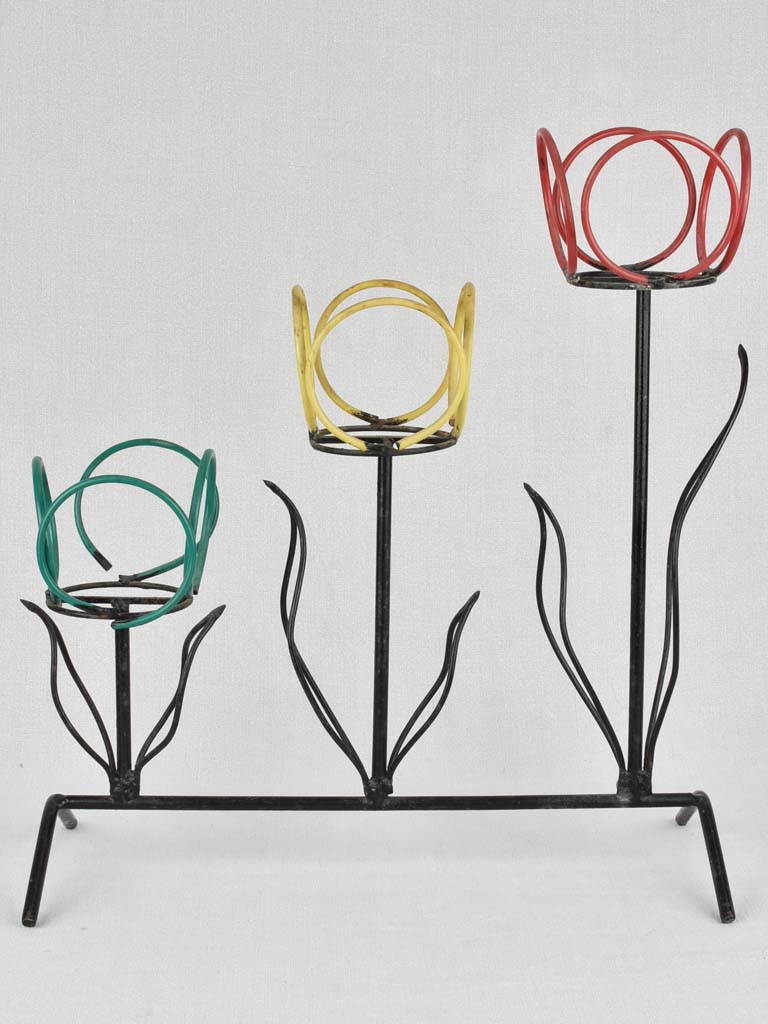 Mid-century pot plant stand - three holders