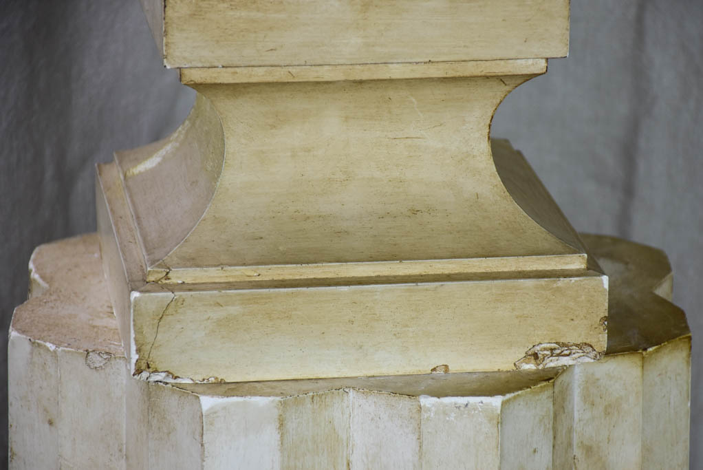 Large early 20th Century French plaster sculpture on a pedestal