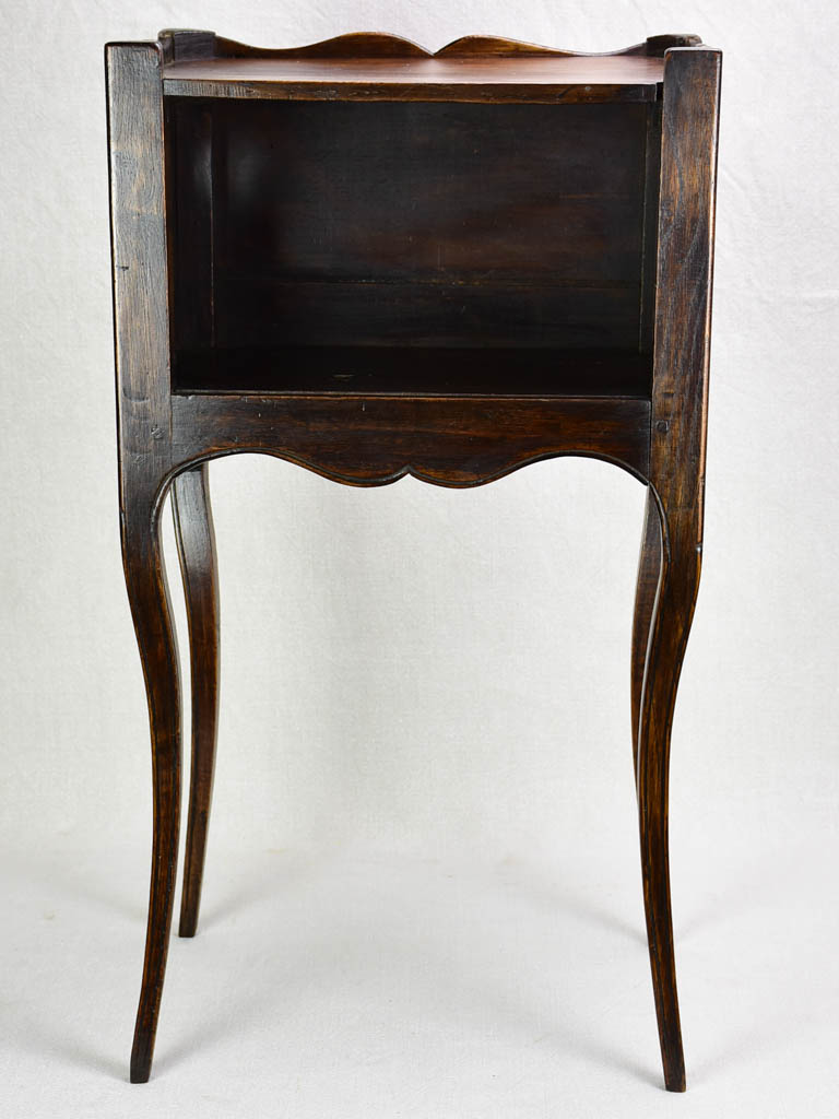 Louis XV nightstand with heart-shaped cut outs