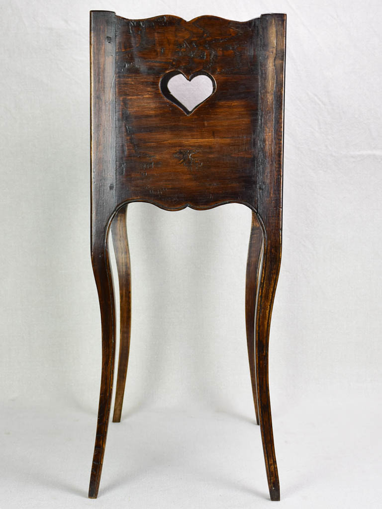 Louis XV nightstand with heart-shaped cut outs