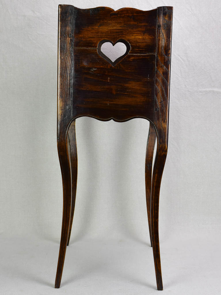 Louis XV nightstand with heart-shaped cut outs