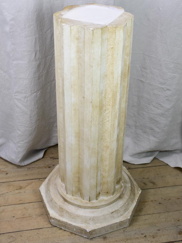 Large early 20th Century French plaster sculpture on a pedestal