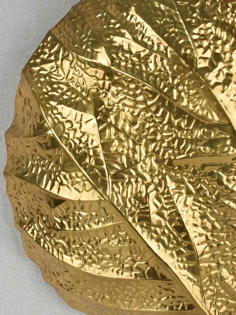 Wall sconce (Tomasso Barbi) golden rhubarb leaf, 30"