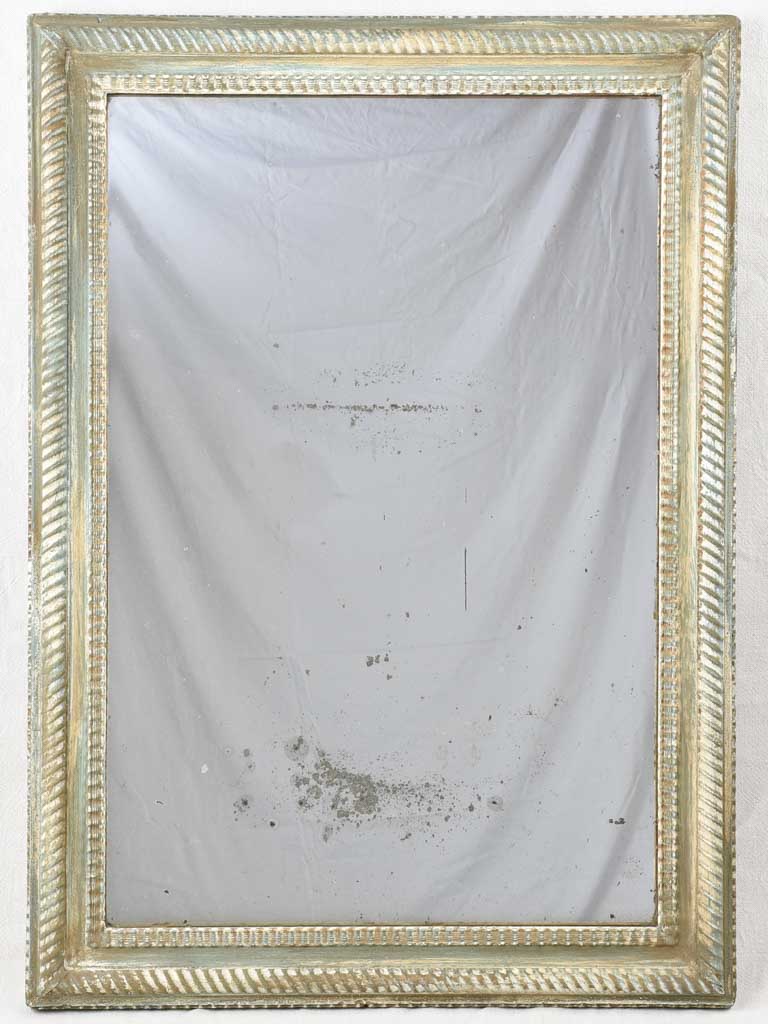 19th century mirror with green / blue patina 41" x 29¼"