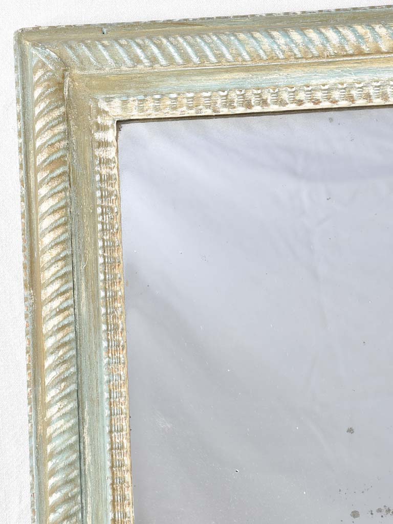 19th century mirror with green / blue patina 41" x 29¼"