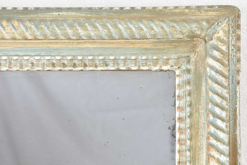 19th century mirror with green / blue patina 41" x 29¼"