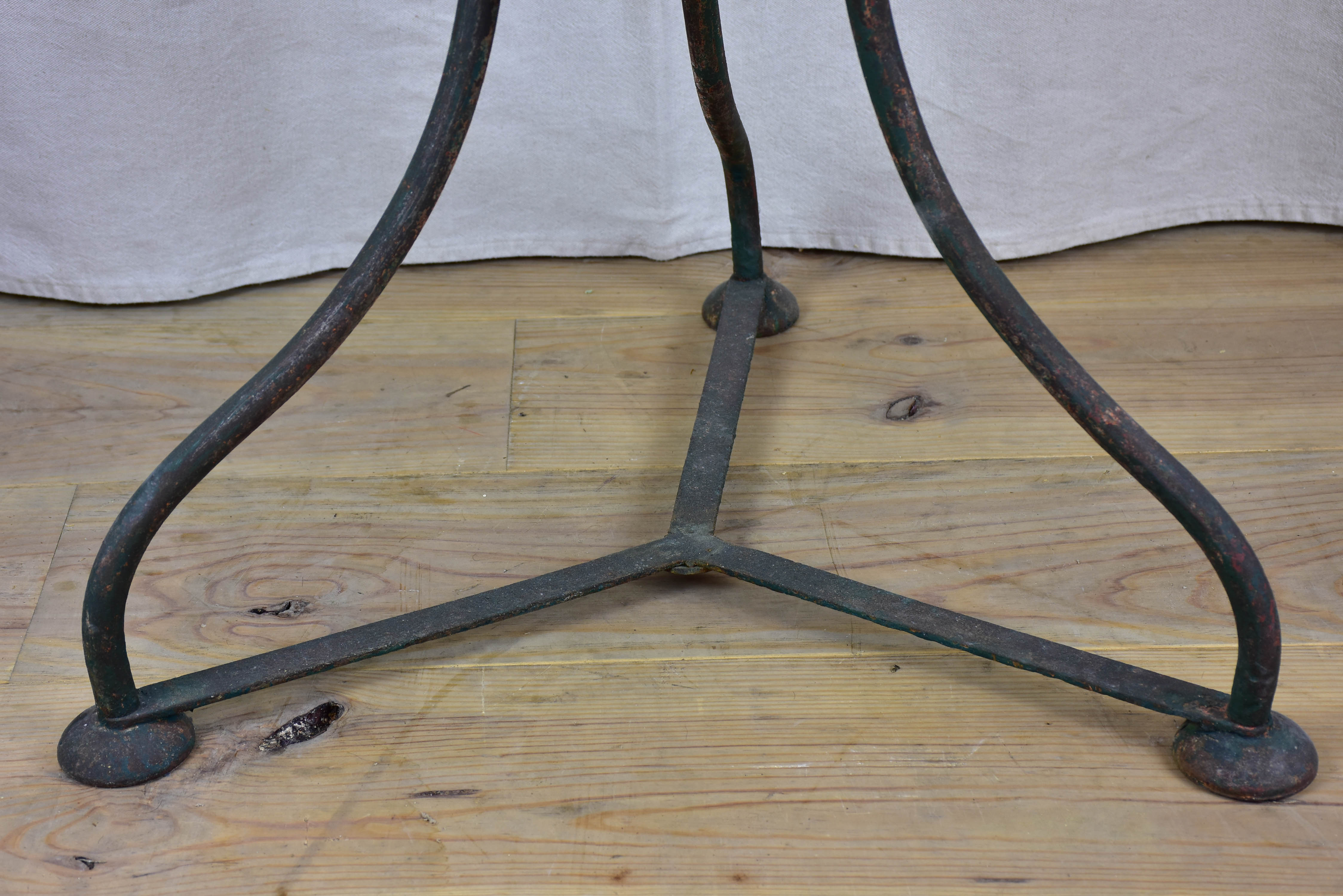 French garden table with marble top