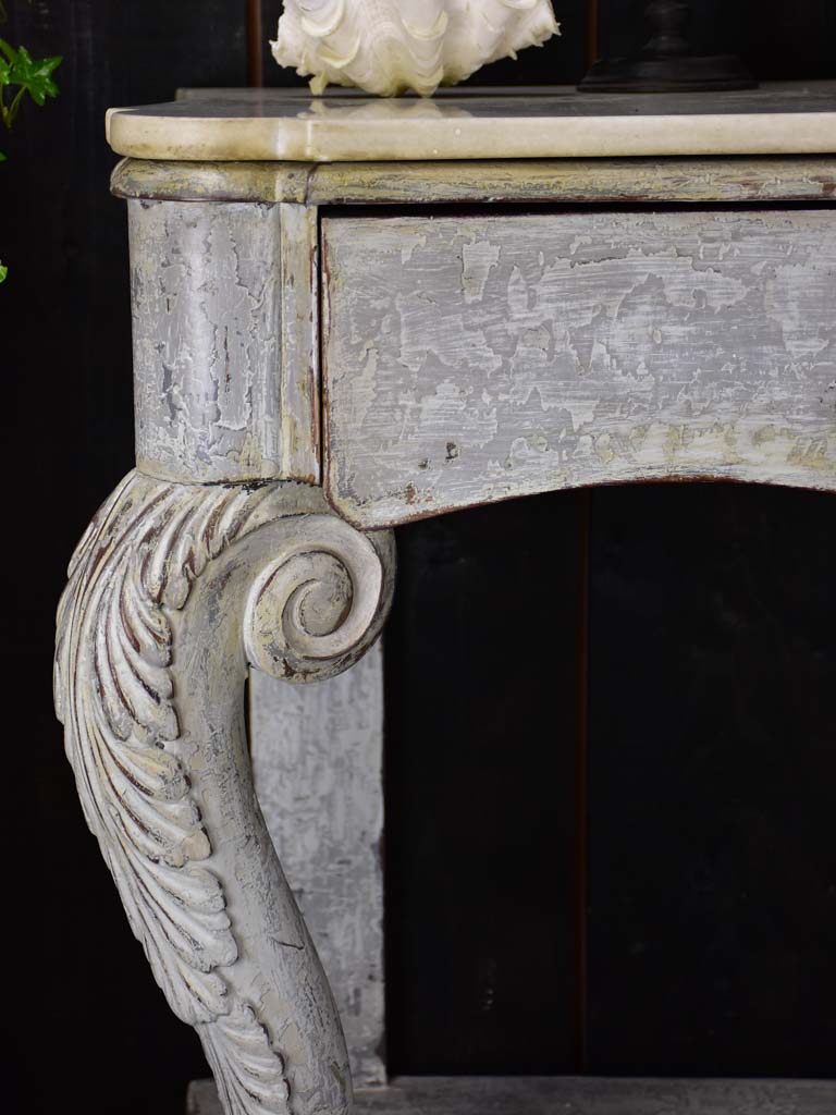 19th Century French console with marble top