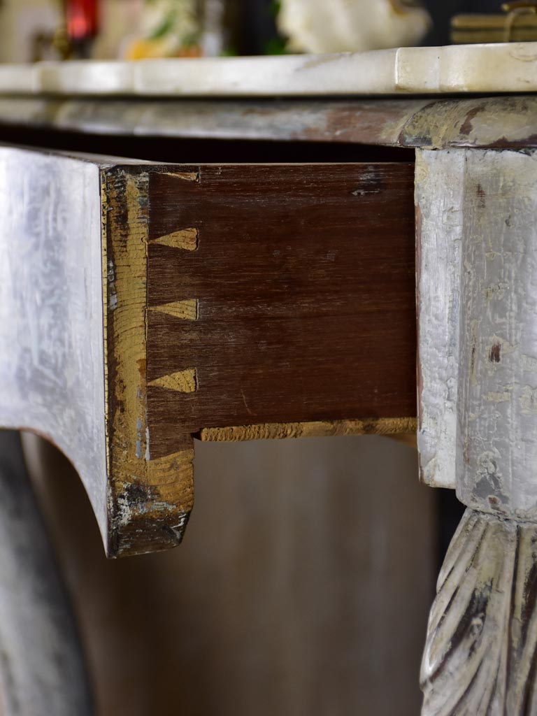 19th Century French console with marble top