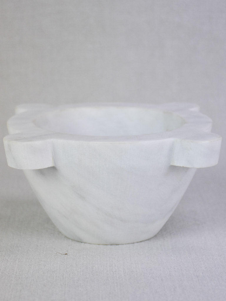 White marble kitchen mortar 8¼"