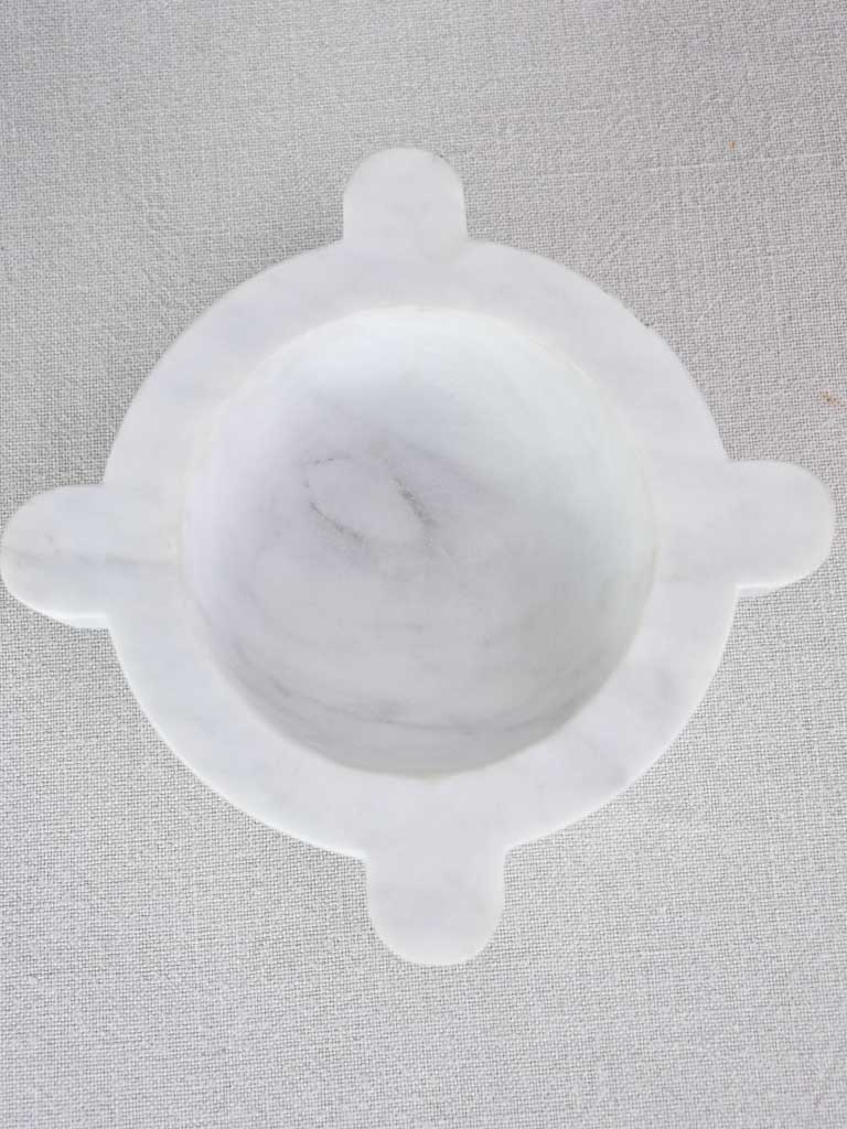 White marble kitchen mortar 8¼"