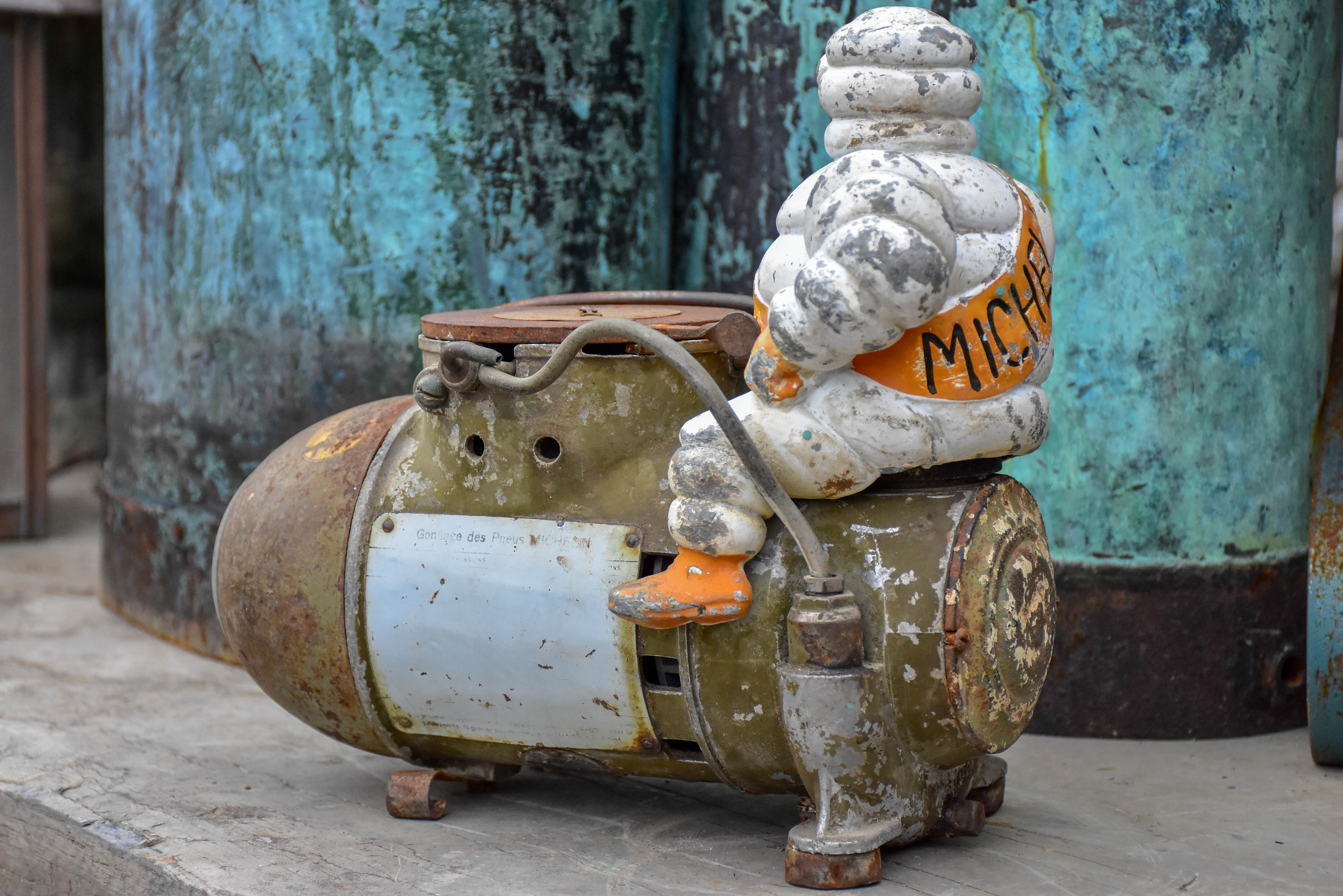 Michelin man air compressor - 1930's