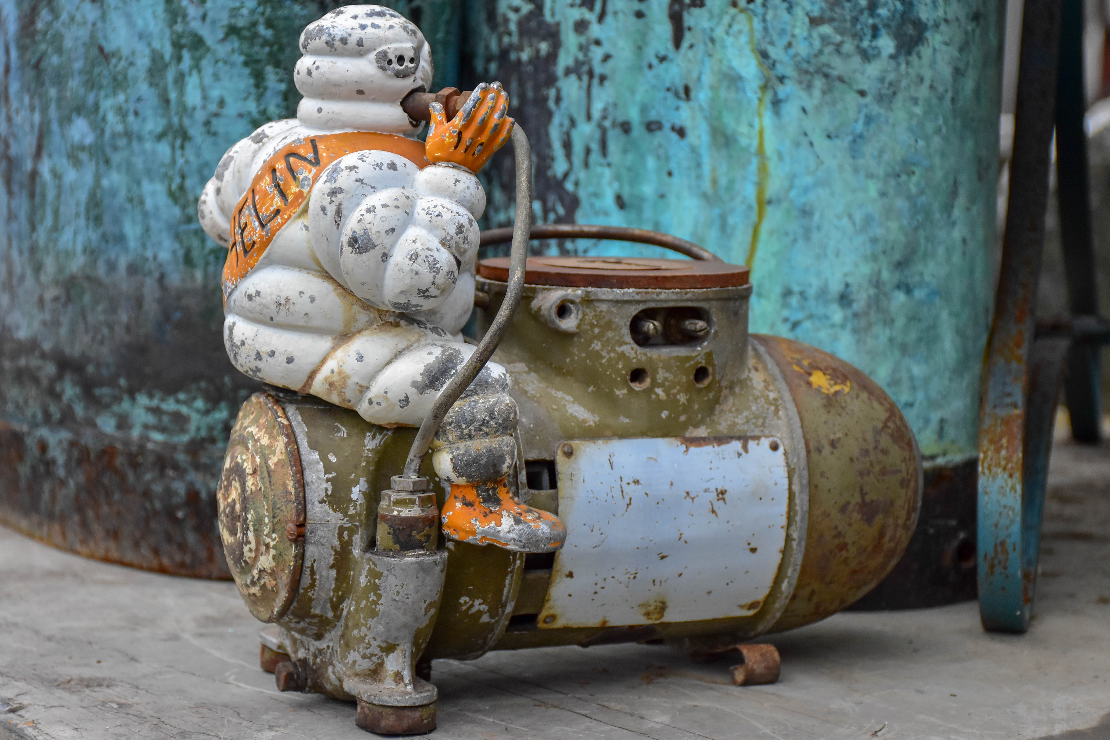 Michelin man air compressor - 1930's