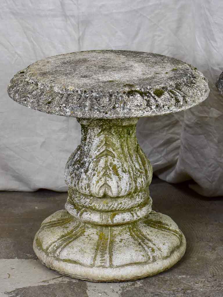 Pair of mid century French garden pedestals / stools