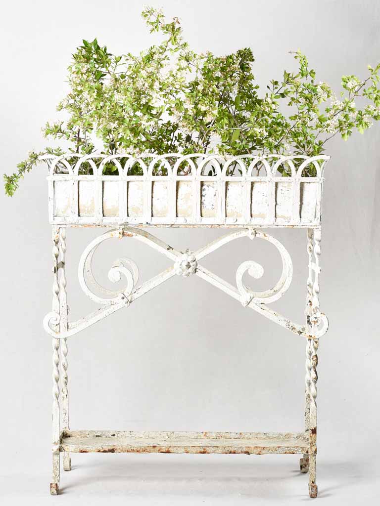 Early 20th-century French iron and zinc pot plant stand