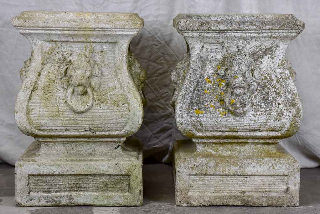 Pair of vintage French garden pedestals