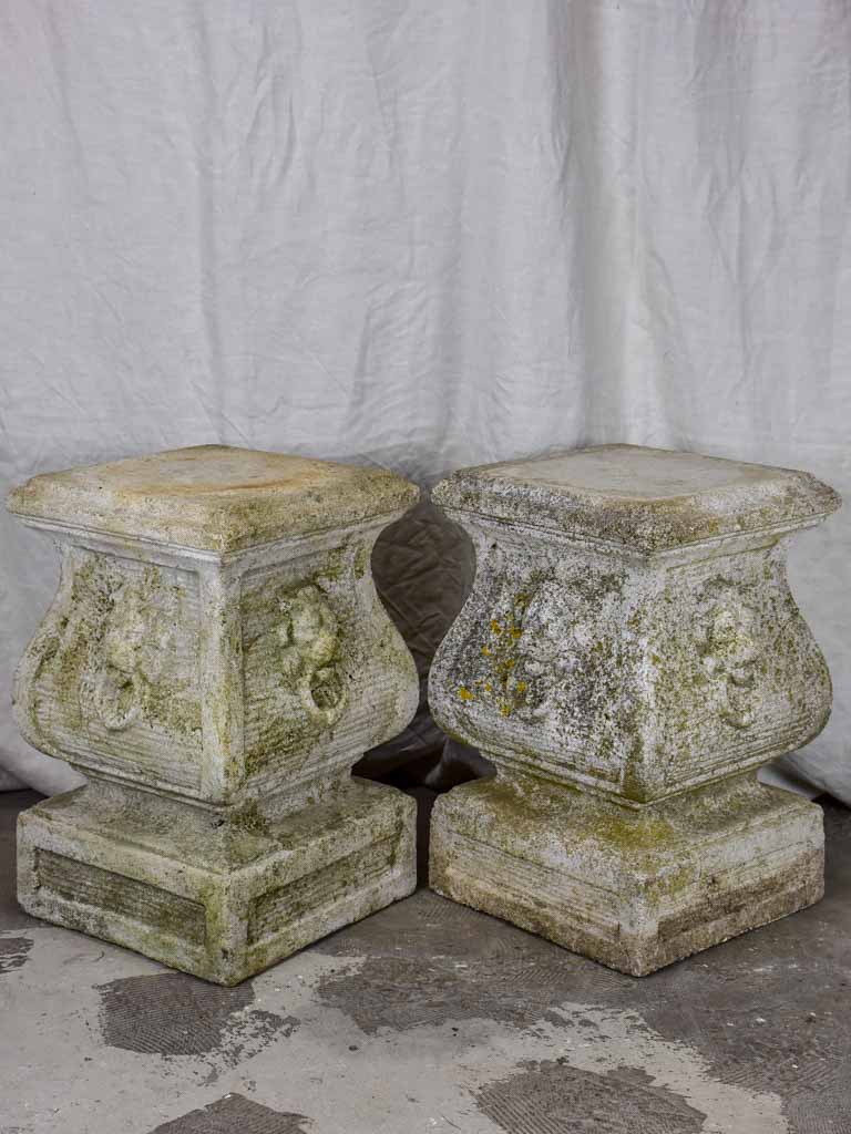 Pair of vintage French garden pedestals