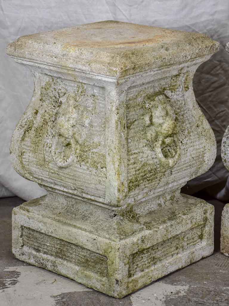 Pair of vintage French garden pedestals