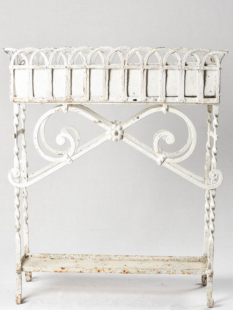 Early 20th-century French iron and zinc pot plant stand