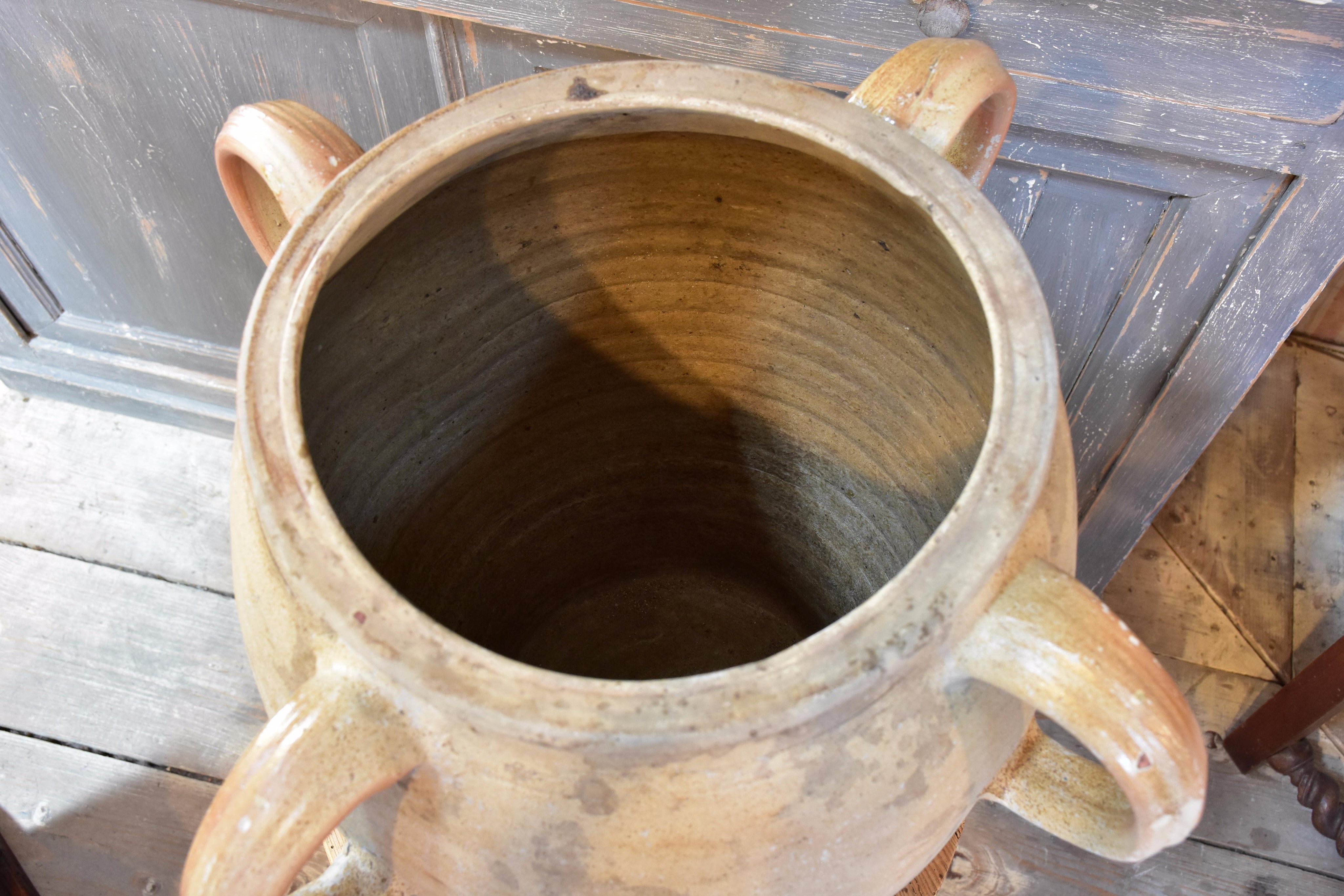 Antique French earthenware pot with lid – early 1900’s