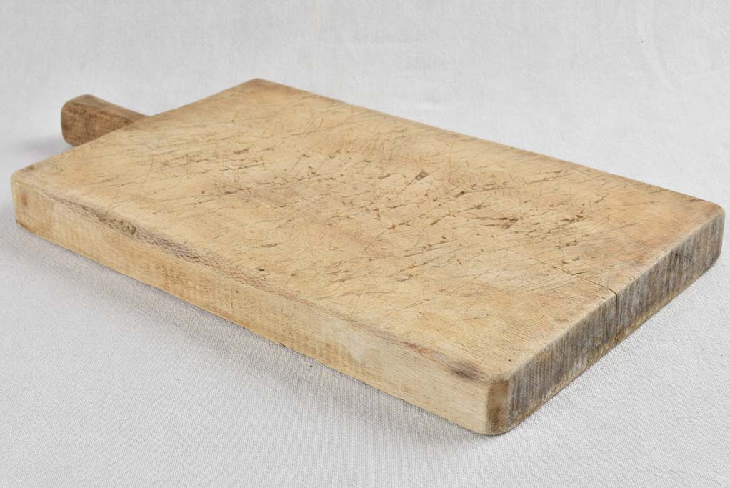 Antique rectangular French cutting board - blond wood 19" x 9¾"