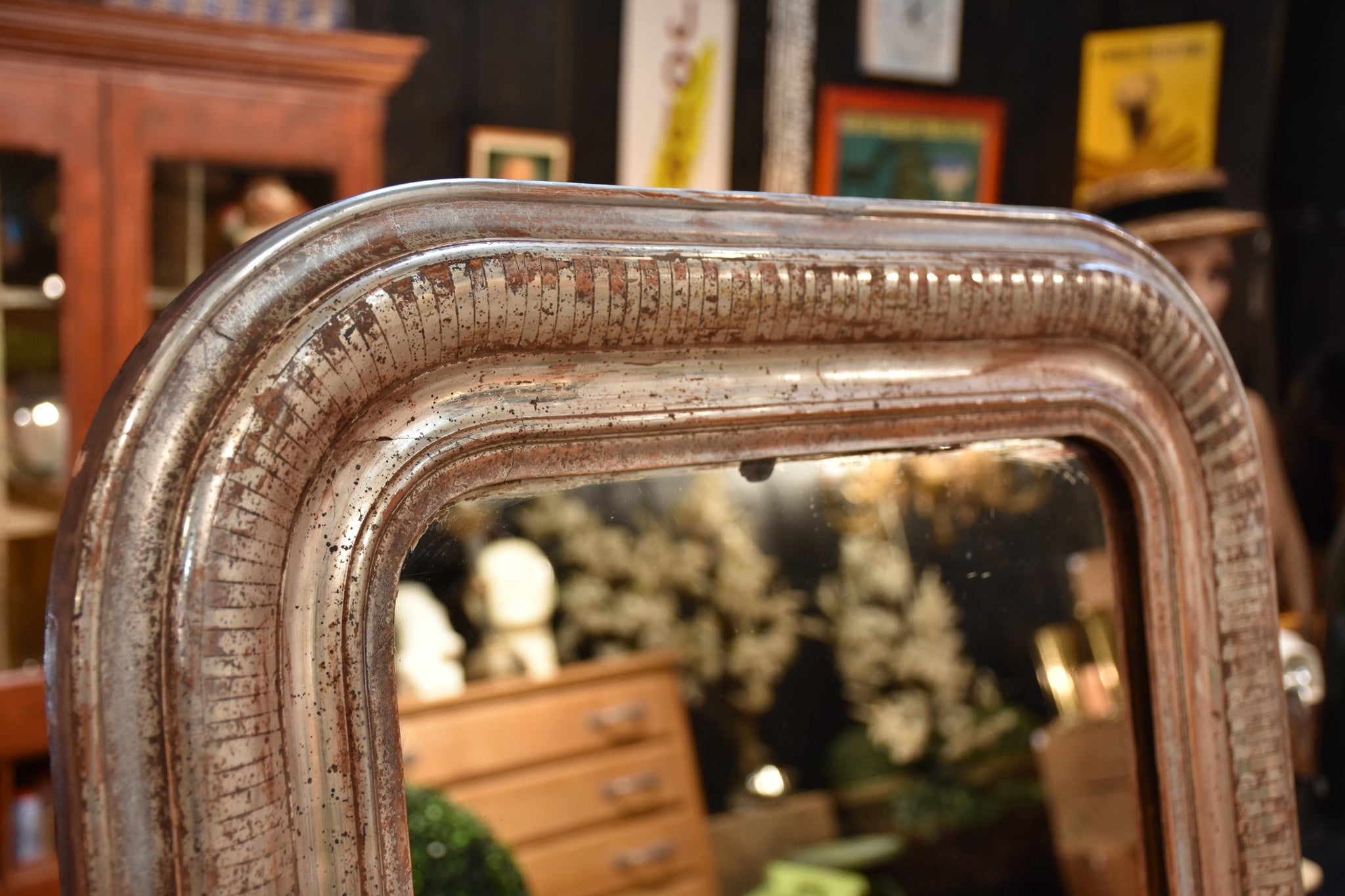 Silver framed Louis Philippe mirror – 1840’s