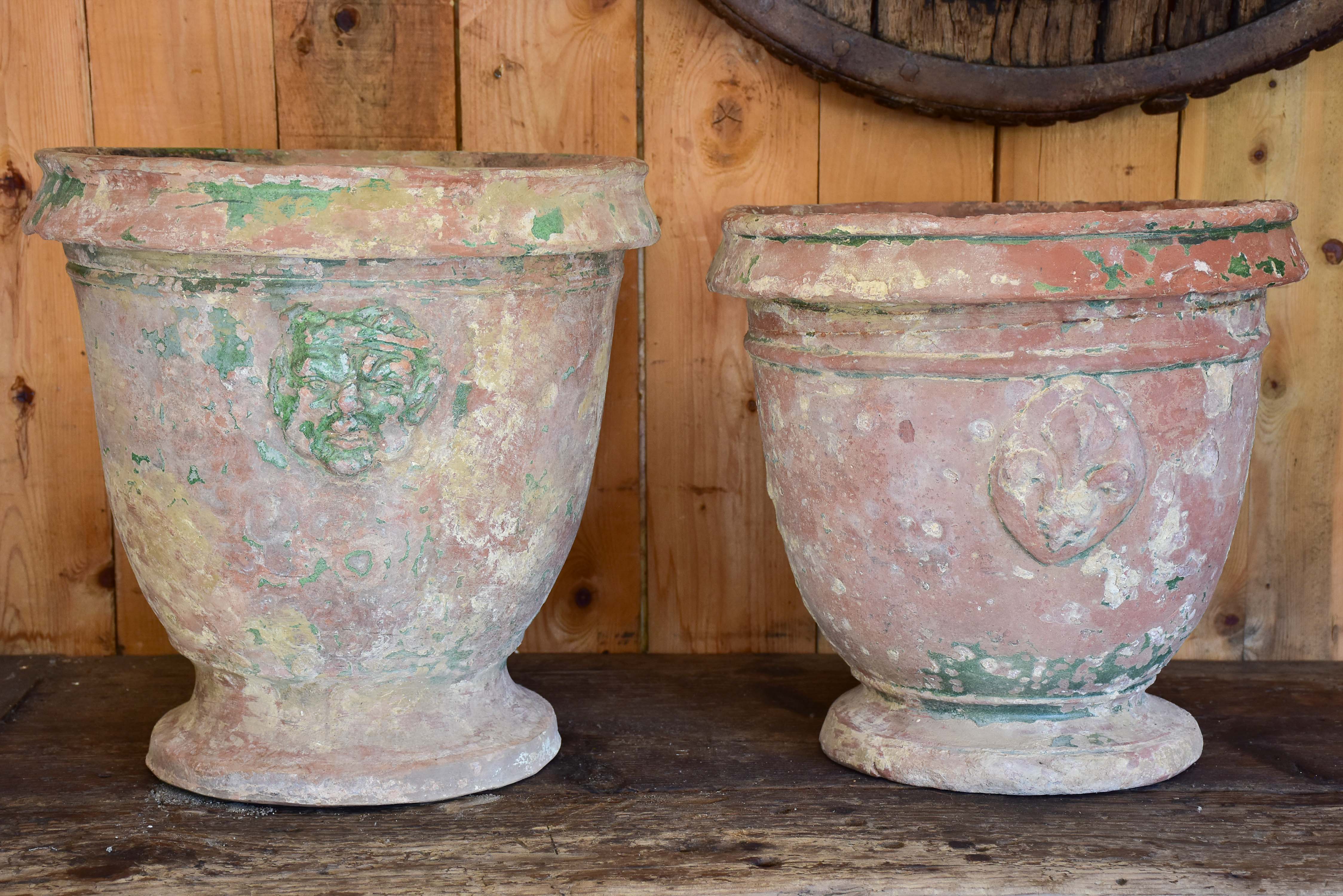 Two 18th century garden urns from St Jean de Fos