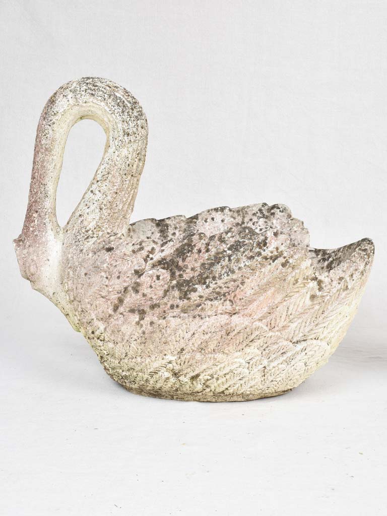 Pair of vintage French swan planters 1960s - 19"