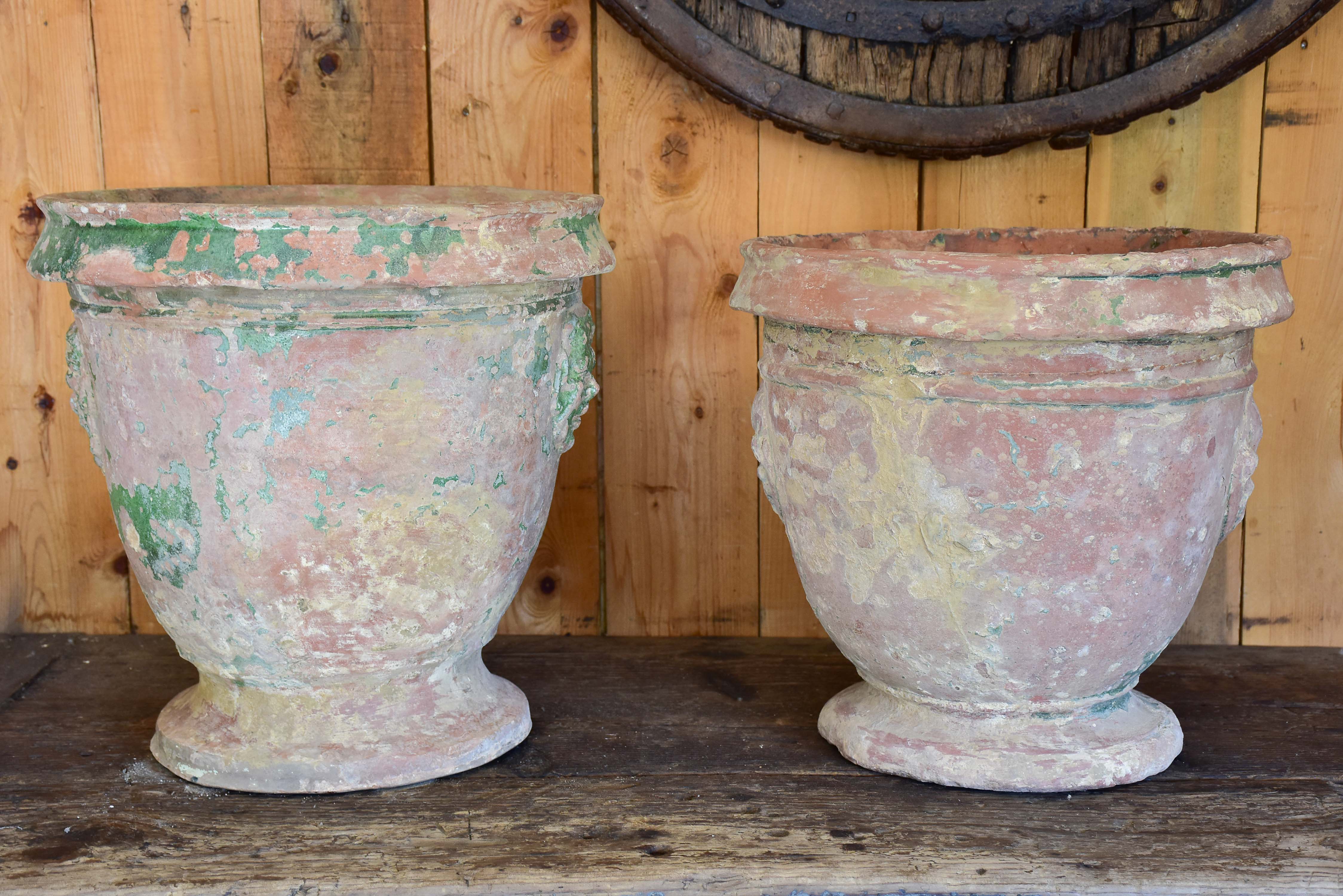 Two 18th century garden urns from St Jean de Fos