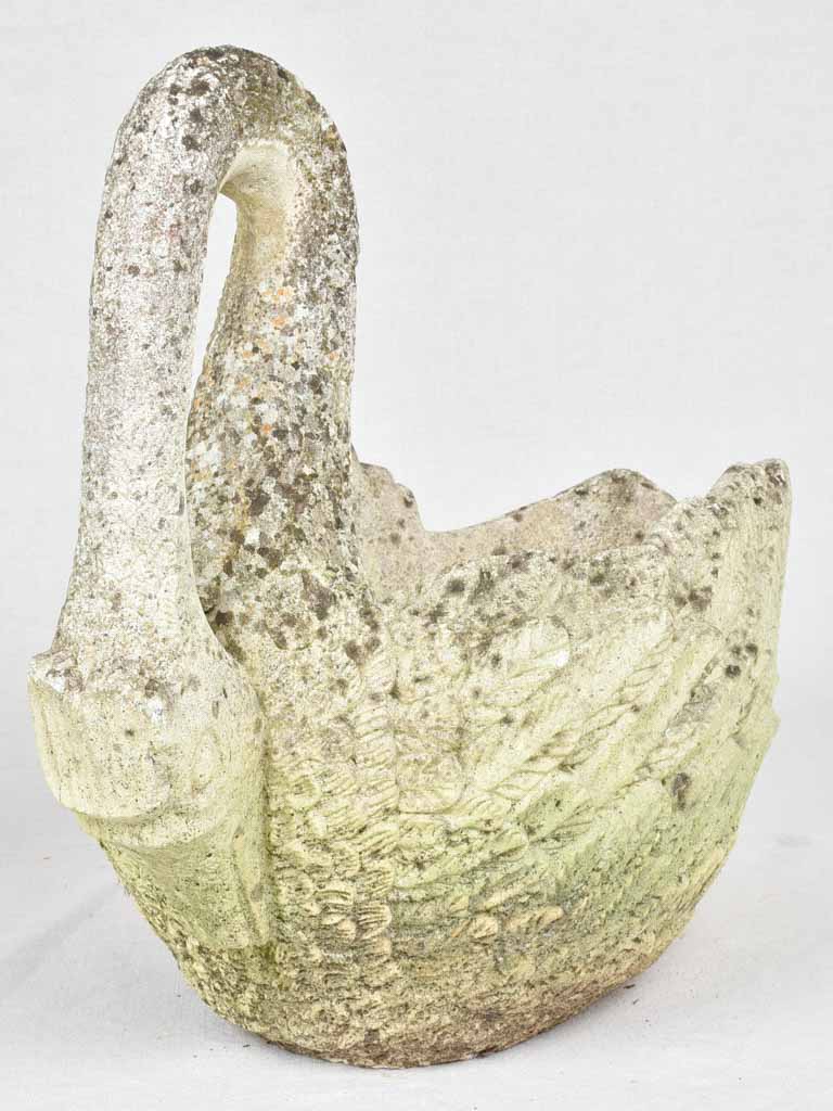 Pair of vintage French swan planters 1960s - 19"